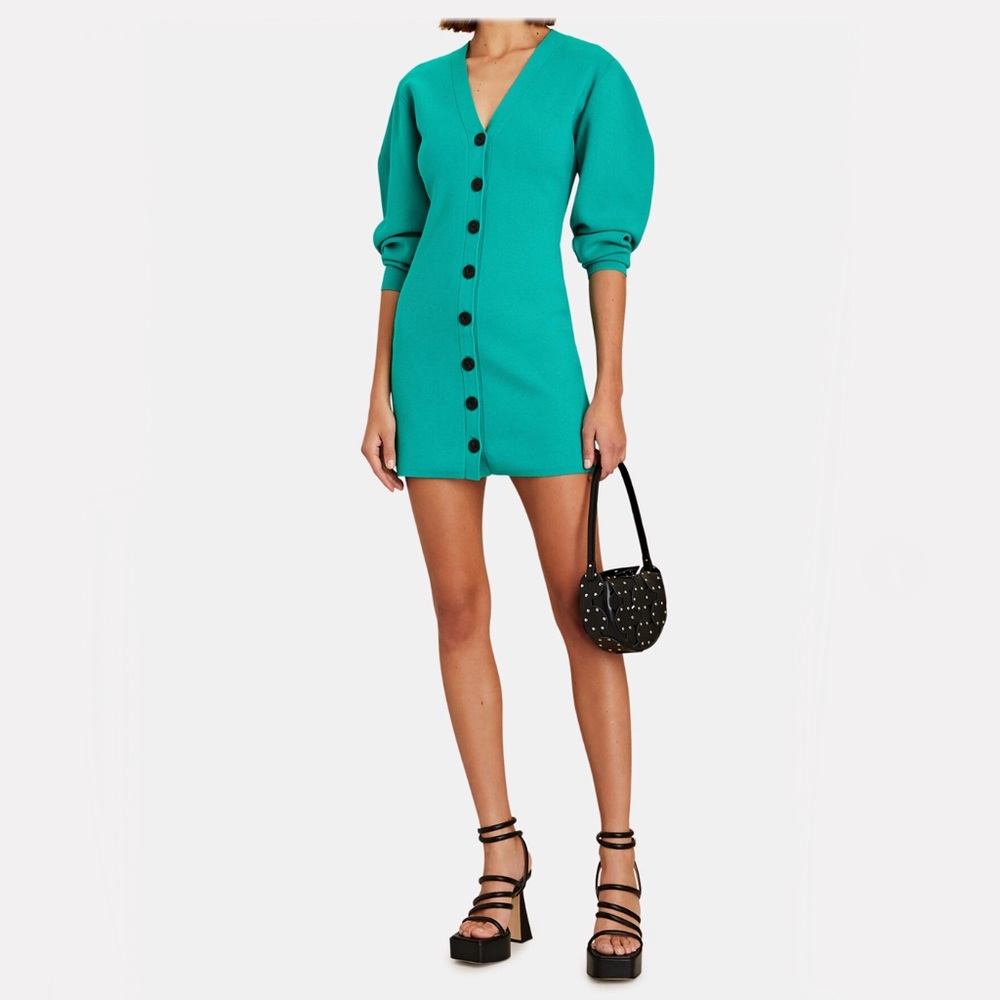 A.L.C. Knit Nate Button down puff sleeve dress XS